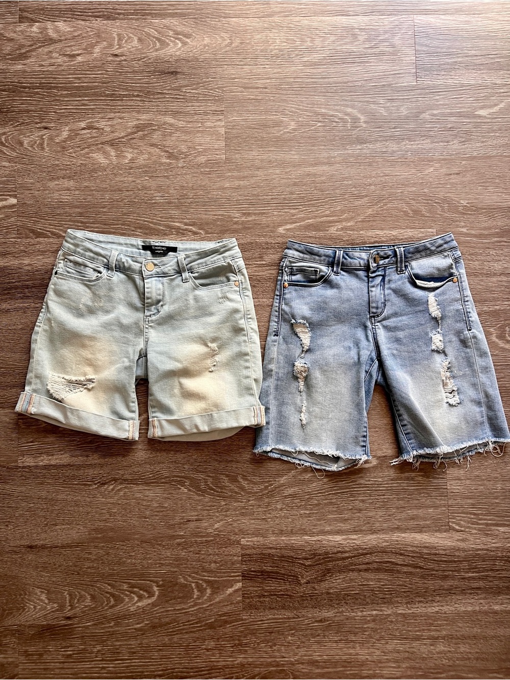 Bebe Jean shorts bundle Deal! Women's Distressed Denim